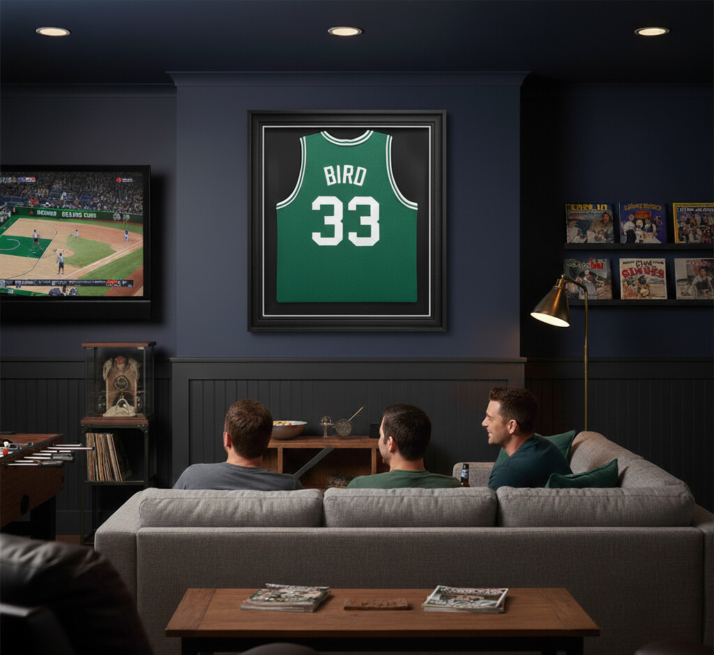 Jersey memorabilia frame setup